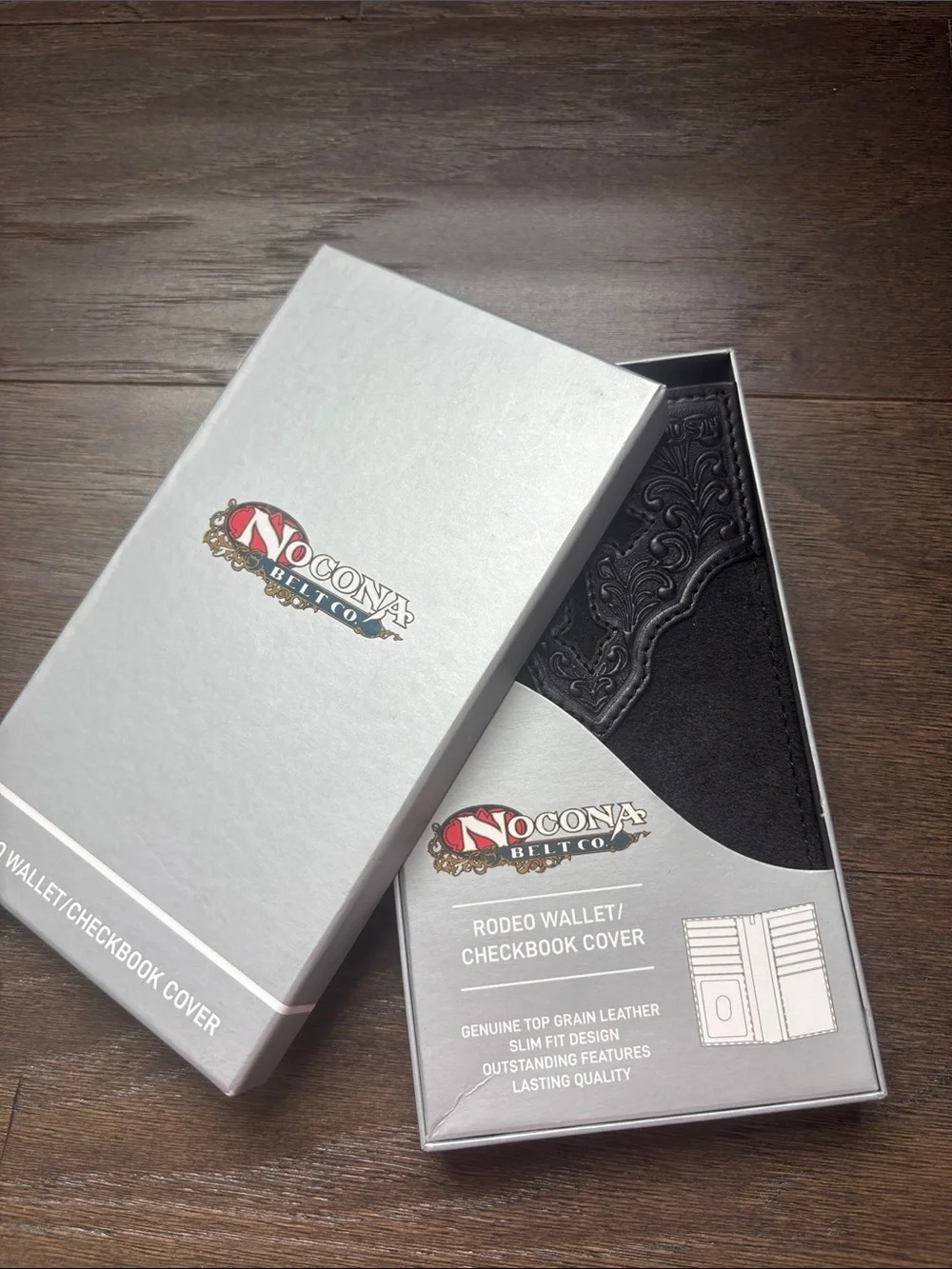 Nocona Genuine Leather Slim Fit,11 card,ID slot,slip pockets,In God We Trust